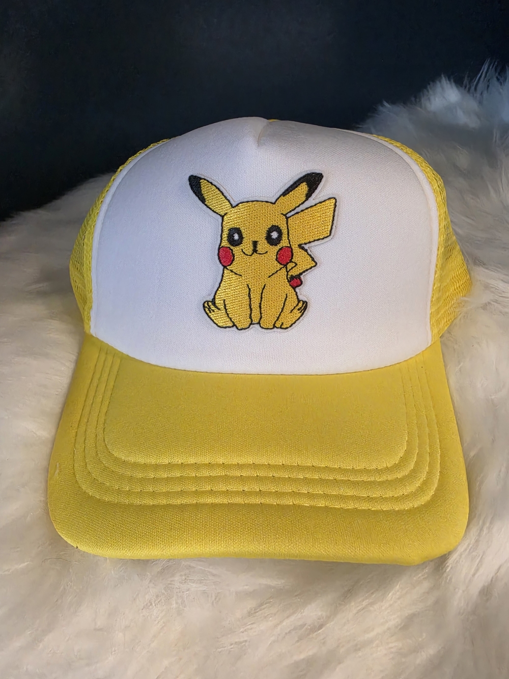 90s Inspired Woman's Pokemon / Yellow Pikachu Trucker Hat